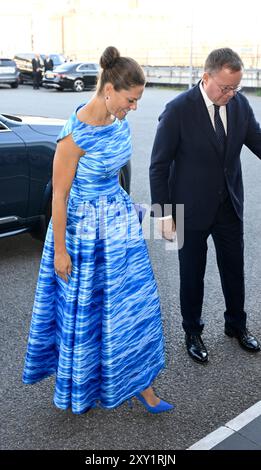 Kronprinzessin Victoria erhält den Stockholm Junior Water Prize im Stockholmer Waterfront Congress Center in Stockholm, Schweden. August 2024. Foto: Pontus Lundahl/TT/Code 10050 Credit: TT News Agency/Alamy Live News Stockfoto