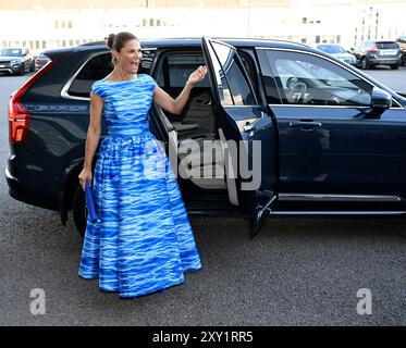 Kronprinzessin Victoria erhält den Stockholm Junior Water Prize im Stockholmer Waterfront Congress Center in Stockholm, Schweden. August 2024. Foto: Pontus Lundahl/TT/Code 10050 Credit: TT News Agency/Alamy Live News Stockfoto