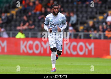 Rumpf, Großbritannien. August 2024. Japhet Tanganga von Millwall während des Hull City AFC gegen Millwall FC SKY Bet EFL Championship Match im MKM Stadium, Hull, England, Großbritannien am 24. August 2024 Credit: Every Second Media/Alamy Live News Stockfoto