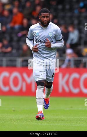 Rumpf, Großbritannien. August 2024. Japhet Tanganga von Millwall während des Hull City AFC gegen Millwall FC SKY Bet EFL Championship Match im MKM Stadium, Hull, England, Großbritannien am 24. August 2024 Credit: Every Second Media/Alamy Live News Stockfoto