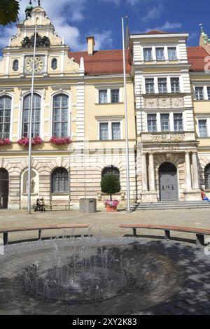 Rathausplatz Brunnen Altes Rathaus Ingolstadt 27.08.2024 Ingolstadt *** Rathausplatz Brunnen Altes Rathaus Ingolstadt 27 08 2024 Ingolstadt Stockfoto