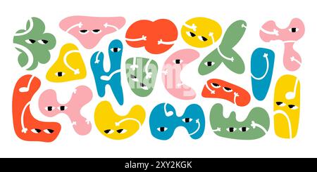 Satz abstrakter Zeichenfiguren Stock Vektor