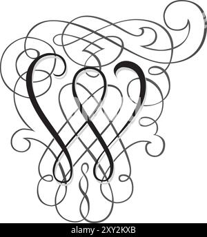 Fantasia Initial Caps Font Großbuchstabe W Vektor Design Illustration Stock Vektor