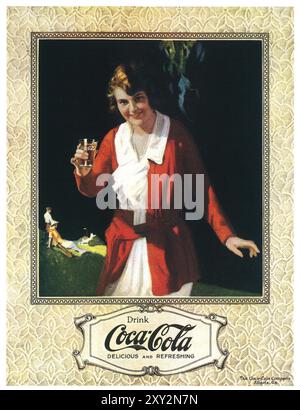 1922 Coca-Cola-Werbung Stockfoto