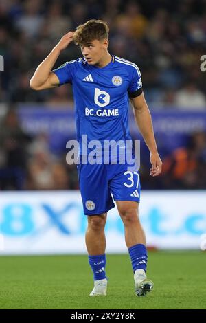 Will Alves in Leicester City beim zweiten Spiel des Carabao Cups im King Power Stadium in Leicester. Bilddatum: Dienstag, 27. August 2024. Stockfoto