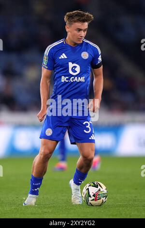 Will Alves in Leicester City beim zweiten Spiel des Carabao Cups im King Power Stadium in Leicester. Bilddatum: Dienstag, 27. August 2024. Stockfoto