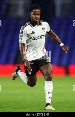 Ryan Sessegnon aus Fulham während des Carabao Cup-Spiels Birmingham City gegen Fulham in St Andrews, Birmingham, Großbritannien, 27. August 2024 (Foto: Gareth Evans/News Images) Stockfoto