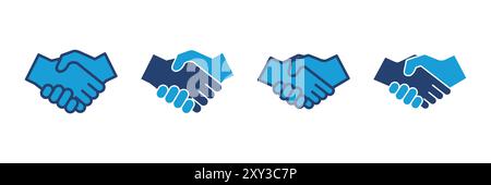 Vektor des Handshake-Symbols. Business-Handschlag. Kontaktvereinbarung Stock Vektor