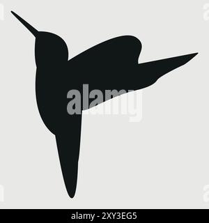 kolibri Tier Vektor Illustration, Kolibri Vektor, Kolibri Illustration, Kolibri Silhouette, Vogel Vektor, Vogeldarstellung. Stock Vektor