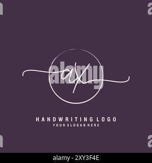 AX Letter Logo minimal modern Stock Vektor