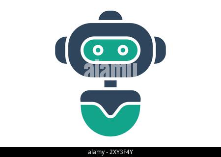 Robotersymbol. Symbolstil durchgehend. Symbol für künstliche Intelligenz. Vektorillustration für Technologieelemente Stock Vektor