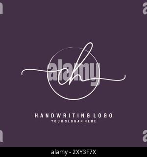 CH Letter Logo minimal modern Stock Vektor