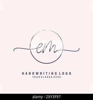 EM Letter Logo minimal modern Stock Vektor