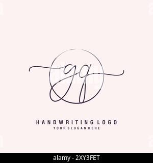 GQ Letter Logo minimal modern Stock Vektor