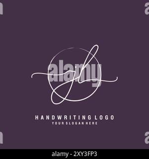 JL Letter Logo minimal modern Stock Vektor