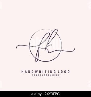 FK Letter Logo minimal modern Stock Vektor