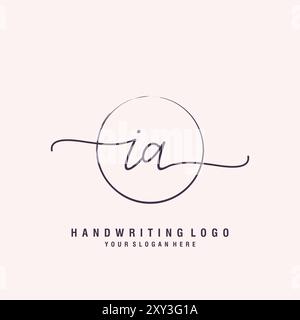 IA Letter Logo minimal modern Stock Vektor