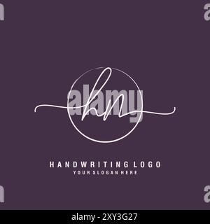 HN Letter Logo minimal modern Stock Vektor