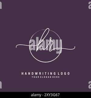 HR Letter Logo minimal modern Stock Vektor