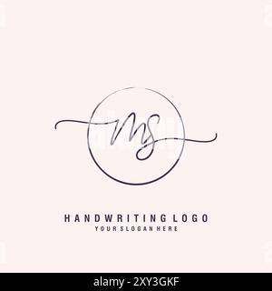 Ms Letter Logo minimal modern Stock Vektor