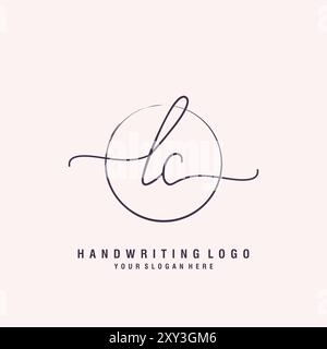 Logo mit LC-Letter minimalistisch modern Stock Vektor