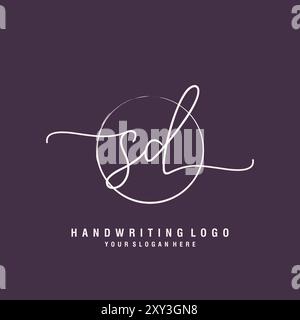 Logo mit SD-Letter Minimal Modern Stock Vektor