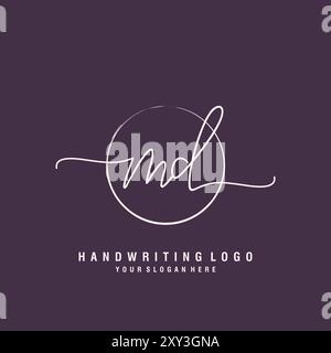 MD Letter Logo minimal modern Stock Vektor