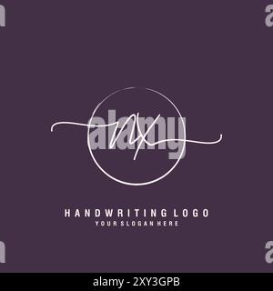 NX Letter Logo minimal modern Stock Vektor