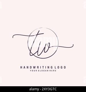 TW Letter Logo minimal modern Stock Vektor