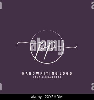 PP-Letter-Logo minimal modern Stock Vektor