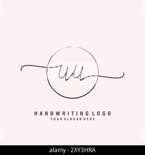 UU Letter Logo Minimal Modern Stock Vektor
