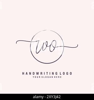 WO Letter Logo minimal modern Stock Vektor