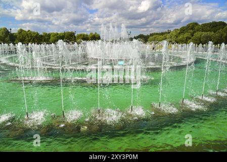 Musikalischer Brunnen im Zaritsyno-Park in Moskau, Russland, Europa Stockfoto