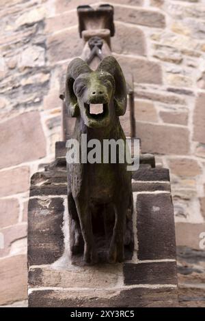 Gargoyle in der St. Mary's Church in Lemgo Stockfoto