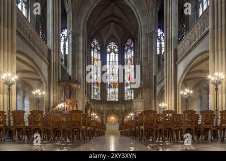 Oktober 24, 2016: Innenansicht der Elisabethenkirche, eine gotische Kirche Stockfoto