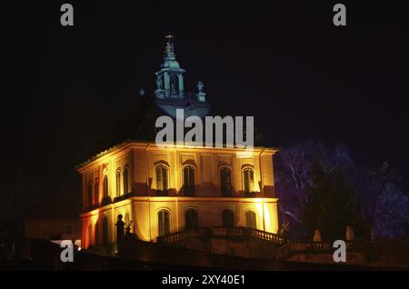 Moritzburg Little Fasan Castle Night, Moritzburg Little Fasan Castle Night 01 Stockfoto
