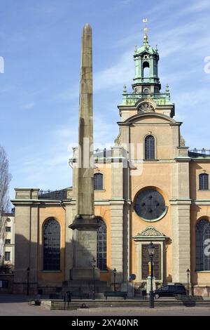 Die Storkyrka ist die königliche Kathedrale in Stockholm. Es liegt direkt neben Stockholms Königspalast in Gamla Stan (Altstadt). Die Mitglieder der Stockfoto