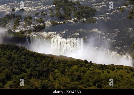 Aus der Vogelperspektive der Victoria Falls Stockfoto