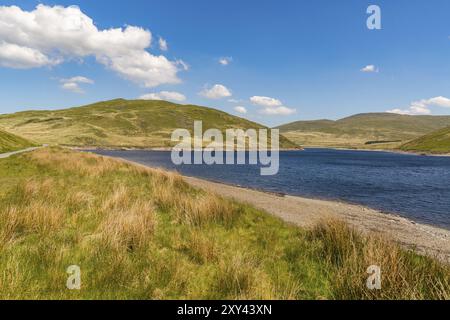 Walisische Landschaft am Nant-y-Moch Reservoir, Ceredigion, Dyfed, Wales, Großbritannien Stockfoto