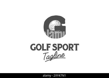 Vintage Retro Anfangsbuchstabe G für Golf Sport Club Logo Design Vektor Stock Vektor