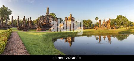 Panorama des Sukothai Historical Park, Thailand, Asien Stockfoto