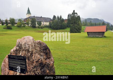 Schloss Elmau in Bayern, im Wetterstein Mountains.castle Elmau in Bayern, im Wettersteingebirge Stockfoto