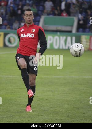 Der serbische Fußballspieler Nikola Djurdjic FC Augsburg DFB 1. Bundesliga Saison 2014-15, der serbische Fußballspieler Nikola Djurdjic FC Augsburg DFB 1. Bundesliga se Stockfoto