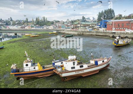 Chonchi, Archipielago de Chiloe, Provincia de Chiloe, Region de Los Lagos, Patagonien, Republica de Chile, America del Sur Stockfoto