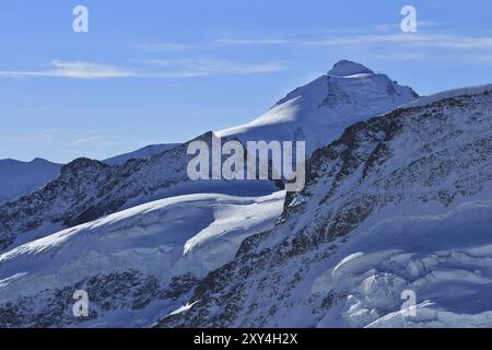 Tschingelhorn vom Jungfraujoch aus gesehen, Schweiz, Europa Stockfoto