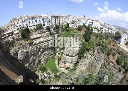 Ronda, Provinz Malaga, Spanien (Fisheye) Stockfoto