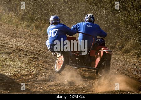 Sidecar Motocross im Goodwood Revival Stockfoto