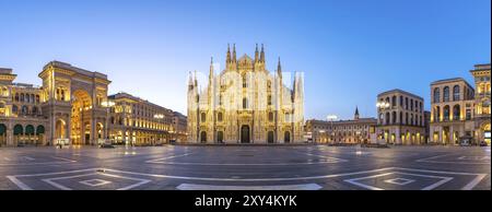 Mailand Panorama City Skyline Sonnenaufgang im Mailänder Dom, Mailand Italien Stockfoto