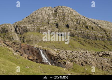 Landschaft in der Nähe von Nordradalsvegur, in der Nähe von Torshavn Stockfoto