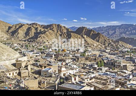 Die Stadt Leh in Ladakh, Nordindien Stockfoto